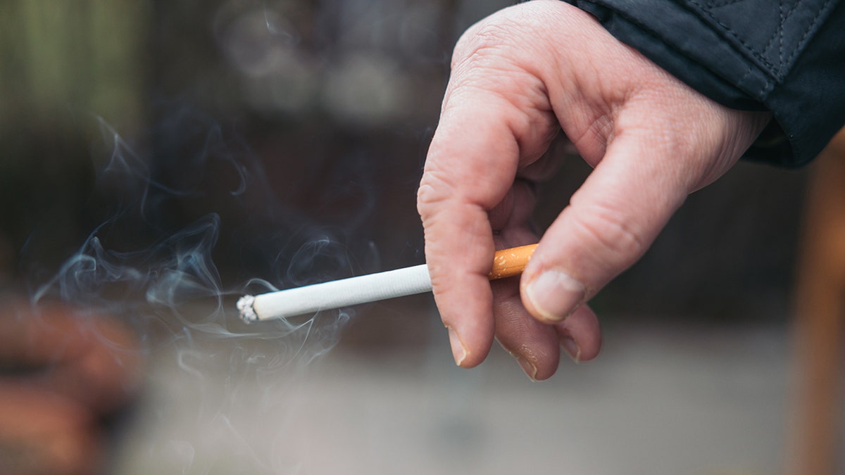 Person holding cigarettes, a concept that quit smoking, no tobacco day
