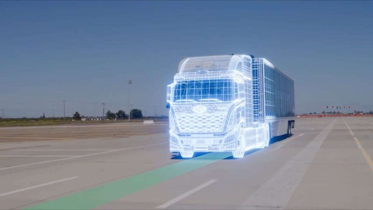 Software Illustration strongly to the AI used in a self -propelled truck